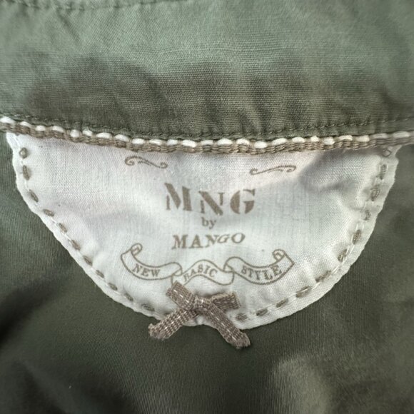 MNG By Mango Olive Green Button Front Cargo Dress Size Medium - Picture 5 of 9